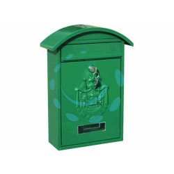 Ferramenta1.com | Cassetta postale con tetto e chiave a cilindro per esterni verde - PZ 8