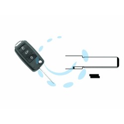 Ferramenta1.com | Cover chiavi per auto seat skoda volkswagen hu66brs8 - PZ 1