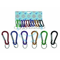 Ferramenta1.com | Moschettoni portachiavi in alluminio con anello - BL 1