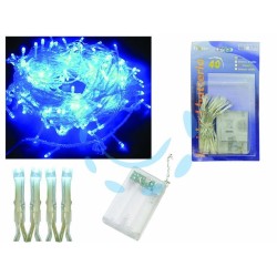 Ferramenta1.com | Luci 40 led blu a batteria per interno - Luci e d...
