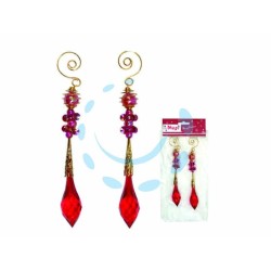 Ferramenta1.com | Decoro pendente rosso - Luci e decorazioni natalizie