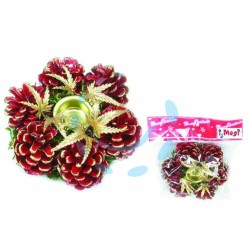 Ferramenta1.com | Porta candele a un posto colore rosso - Luci e de...