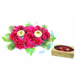 Ferramenta1.com | Porta candele a due posti colore rosso - PZ 1