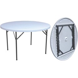 Ferramenta1.com | Tavolo tondo pieghevole in hdpe ø cm.122x74h. - PZ 1