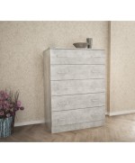 Ferramenta1.com | Kit cassettiera 5 cassetti 80x45x111 cm cemento ch.k4298 - PZ 1