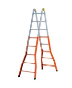 Ferramenta1.com | Scala acciaio telescopica 5+5 gradini h 481 cm - PZ 1