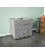Ferramenta1.com | Kit comodino 2 cassetti 48x36x41 cm cemento ch.k4298 - PZ 1