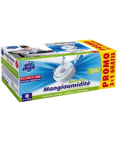 Ferramenta1.com | Airmax assorbiumidita ricarica tab neut 450g 4 pz - CF 6