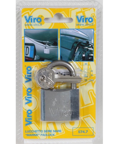Ferramenta1.com | Viro bl 574 lucchetto ott massiccio mare 40 mm - PZ 1