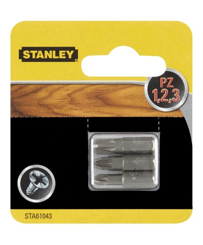 Ferramenta1.com | Piranha stanley sta61043 (x61043) 3 inserti mm.25 pz 1-2-3 - CF 1