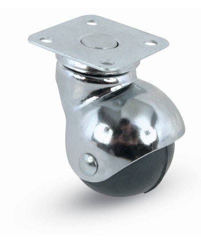 Ferramenta1.com | Ruota mobile d 30 mm a cuffia 165 piastra girevole* - PZ 24