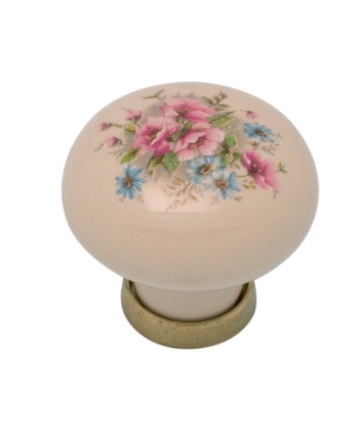 Ferramenta1.com | Pomolo porcellana tondo c/base f/11 31x26 mm** - PZ 25