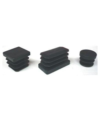 Ferramenta1.com | Puntale alettato rettangol 40x60 mm plast nero - PZ 50