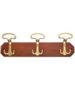 Ferramenta1.com | Appendiabiti lady 3 posti 500x160 mm noce oro - PZ 2