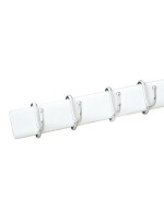 Ferramenta1.com | Appendino adesivo allum 4 ganci scorrev bianco - PZ 10