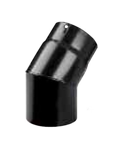 Ferramenta1.com | Gomito plus porcellanato 45 d 12 cm nero opaco - PZ 1