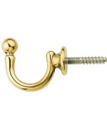 Ferramenta1.com | Fermatenda gancio sfera oro lucido 33x26 mm* - PZ 50