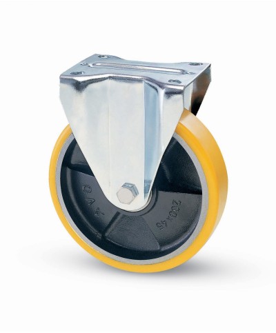 Ferramenta1.com | Ruota poliuretano d 150x30 mm 22/a piastra fissa - PZ 1