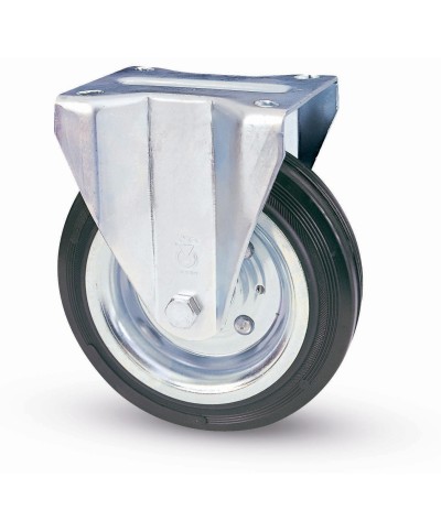 Ferramenta1.com | Ruota industriale d 125 mm gomma 80/a piastra fis - PZ 1