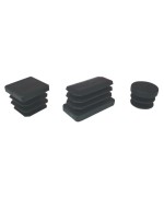 Ferramenta1.com | Puntale alettato tondo 20 mm plastica nero - PZ 500