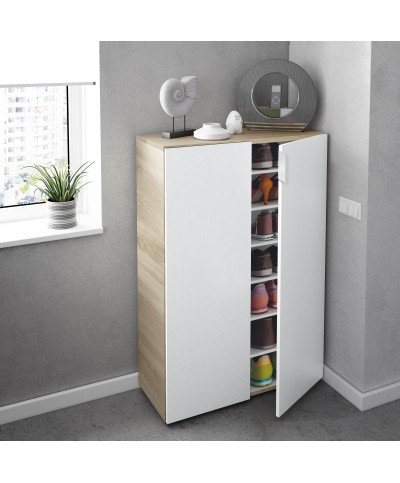 Ferramenta1.com | Kit scarpiera 2 ante + 6 ripiani maxi 72x36x103 rov. bian - PZ 1