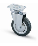 Ferramenta1.com | Ruota carrello d  80 mm gomma 155 piastra - PZ 1