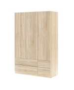 Ferramenta1.com | Kit armadio 3 ante + 4 cassetti 135x52x200h rovere - PZ 1