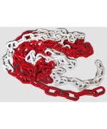 Ferramenta1.com | Catena plastica bianco rosso d 8 mm da 25 m - CF 1