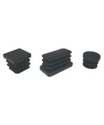 Ferramenta1.com | Puntale alettato tondo 35 mm plastica nero - PZ 100