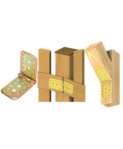 Ferramenta1.com | Piastra 741 a cerniera acciaio tropic 65x148x148 mm - PZ 10