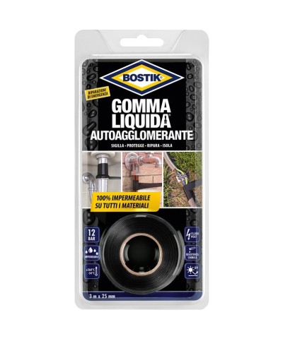 Ferramenta1.com | Bostik gomma liquida autoagglom 25mmx3m bl - PZ 6