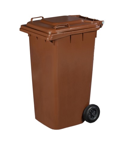 Ferramenta1.com | Pattumiera 240 l con ruote marrone mp - PZ 1