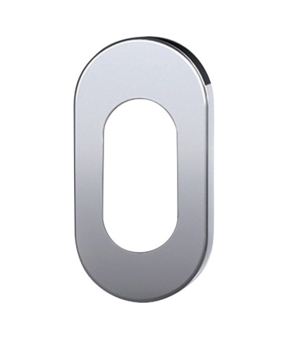 Ferramenta1.com | Bocchetta ovale bassa 28x6x60 inox sat f cilindro - PZ 10