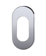 Ferramenta1.com | Bocchetta ovale bassa 28x6x60 inox sat f cilindro - PZ 10