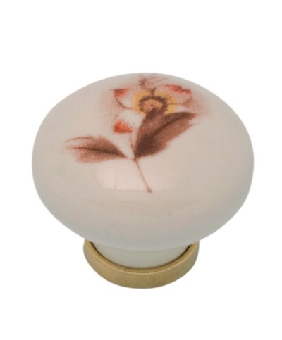 Ferramenta1.com | Pomolo porcellana tondo c/base f/ 5 31x26 mm* - PZ 25