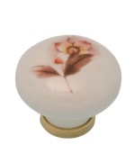 Ferramenta1.com | Pomolo porcellana tondo c/base f/ 5 31x26 mm* - PZ 25