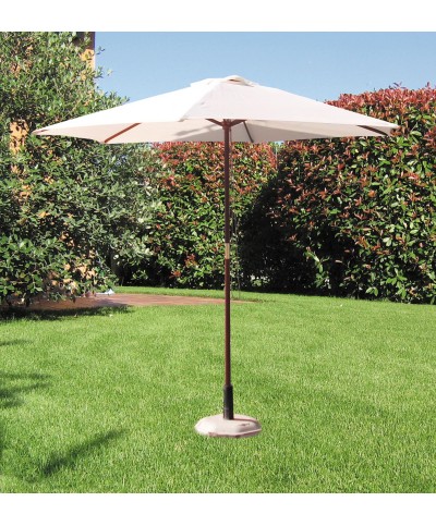 Ferramenta1.com | C ombrellone in legno tondo palo 38 d 250 cm bianco - PZ 1