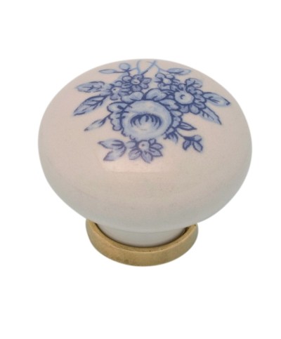 Ferramenta1.com | Pomolo porcellana tondo c/base f/ 8 31x26 mm** - PZ 25