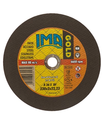 Ferramenta1.com | Ima disco p/inox gold piano d 230x2,0 mm - PZ 50
