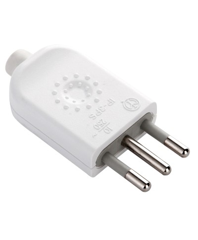 Ferramenta1.com | Spina 10a 2p+t bianco fig.2 - PZ 25