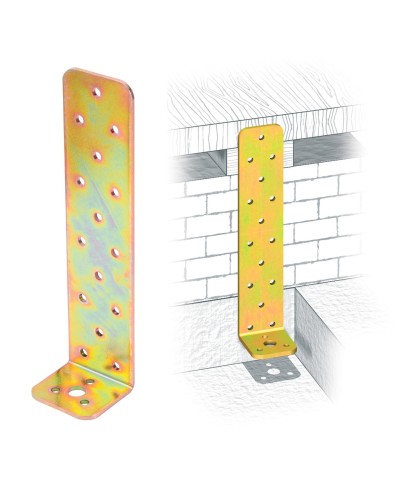 Ferramenta1.com | Piastra 754 angolare a murare acc trop 50x300x45 mm - PZ 10