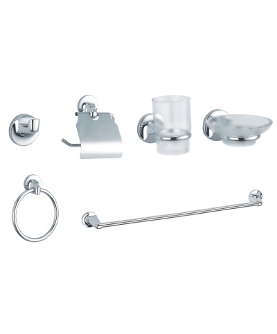 Ferramenta1.com | Serie bagno tondo cromo 6 pz* - CF 1