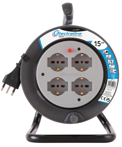 Ferramenta1.com | Avvolgicavo 15 m sez 3x1,5 4bip sch+prot 49217 - PZ 1