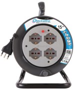 Ferramenta1.com | Avvolgicavo 15 m sez 3x1,5 4bip sch+prot 49217 - PZ 1