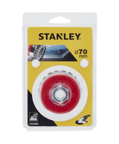 Ferramenta1.com | Piranha stanley sta36080 (x36080)  spazzola acciaio a tazza d.75 - PZ 1