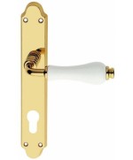 Ferramenta1.com | Maniglia ottone dalia q 8/85 f.y. caramica luc bia - CP 1