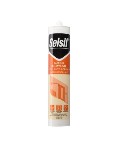 Ferramenta1.com | Selsil silicone acrilico grigio 310 ml - PZ 25