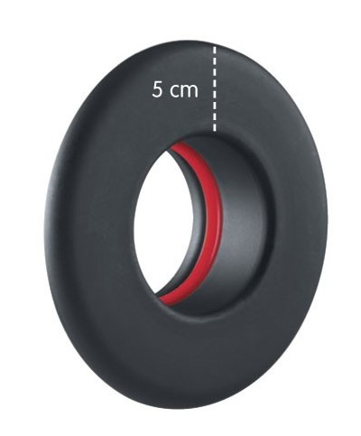 Ferramenta1.com | Rosone per stufa a pellet corona  5 cm d  8 cm nero opaco - PZ 1