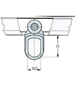 Ferramenta1.com | Omge  903 carrello nylon a 2 ruote d 15 nyl p 8 kg - PZ 50