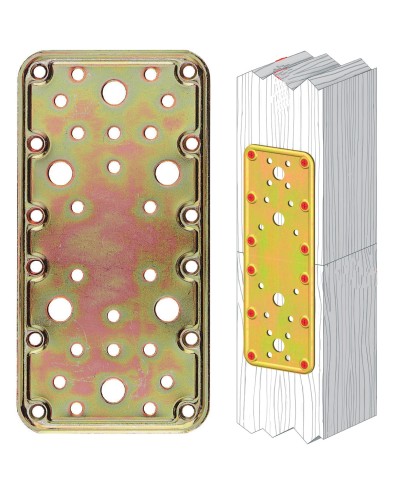 Ferramenta1.com | Piastra 774 diritta acciaio tropic  90x180 mm - PZ 20